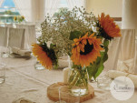 Słoneczniki na wesele - Rustykalne dekoracje - Sala Weselna Casello